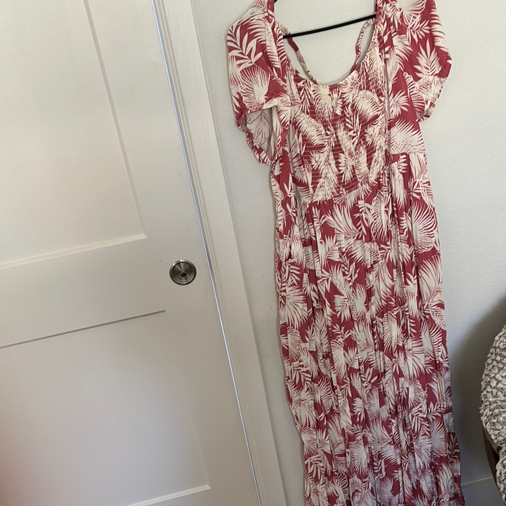 Torrid Red and White Ruffled Tiered Maxi Sundress